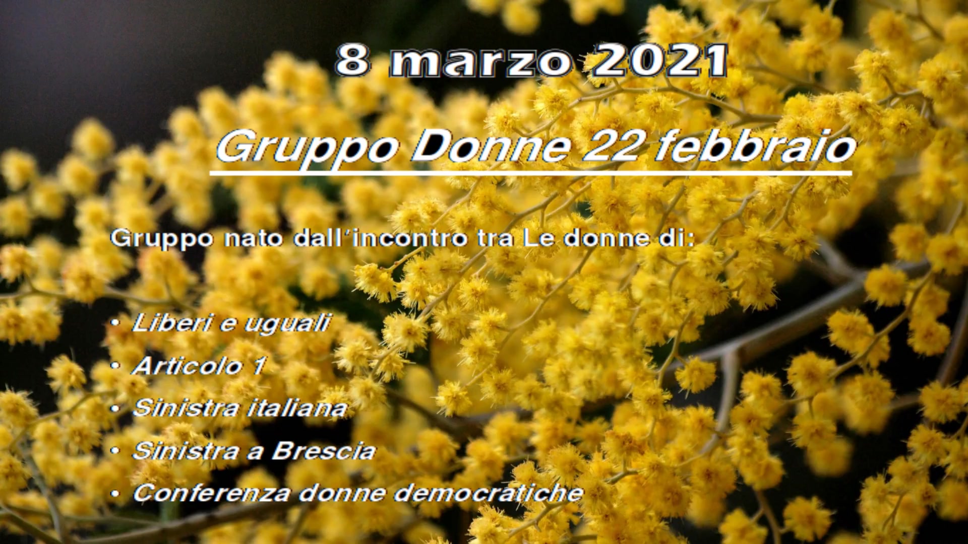 8 marzo 2021 – Gruppo Donne 22 febbraio