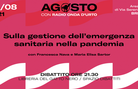 “Sulla gestione dell’emergenza sanitaria nella pandemia”