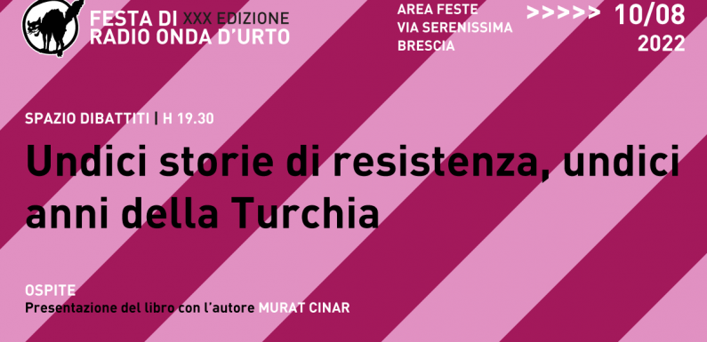 10.08.2022 UNDICI STORIE DI RESISTENZA, UNDICI ANNI DELLA TURCHIA