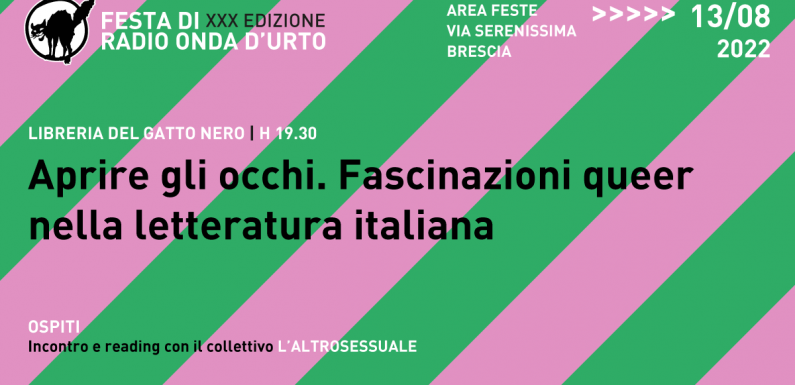 13.08.2022 FASCINAZIONI QUEER NELLA LETTERATURA ITALIANA